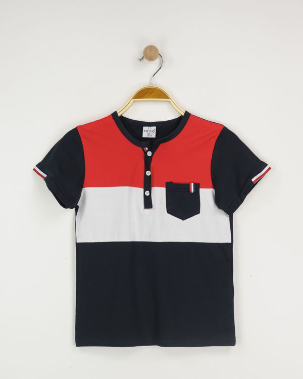 Picture of YF565 BOYS COTTON TOP WITH THREE COLOURS